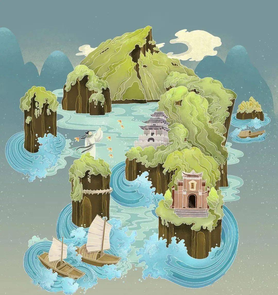 其画风深受中国传统绘画和日本浮世绘艺术的影响