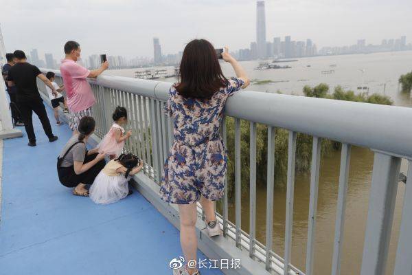 水情|市民上长江二桥观看水情 | 图集