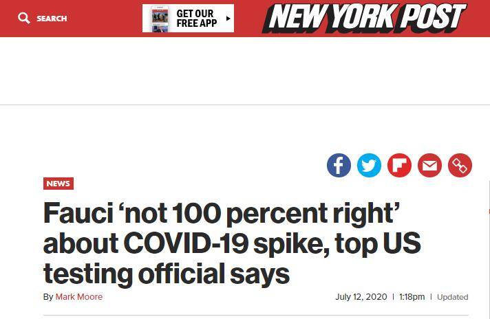 问题|美国卫生部门高官：新冠问题上 福奇并非百分百正确