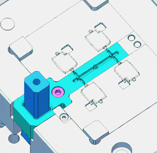 【动图】模具机械设计的好案例,经典模具结构原理图