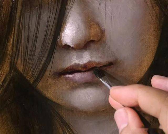 日本画家小尾修,超写实油画作画过程