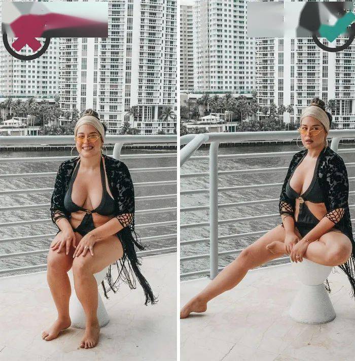 ins|换个姿势轻10斤?!ins网红pose对比照爆火,网友:不上镜的原因找到了