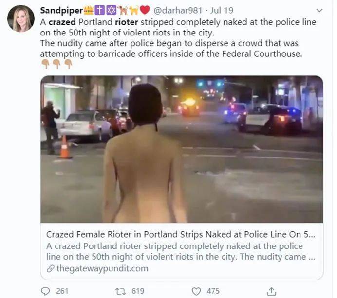 特朗普|美国波特兰对抗军警现场，出了一男一女两个狠人