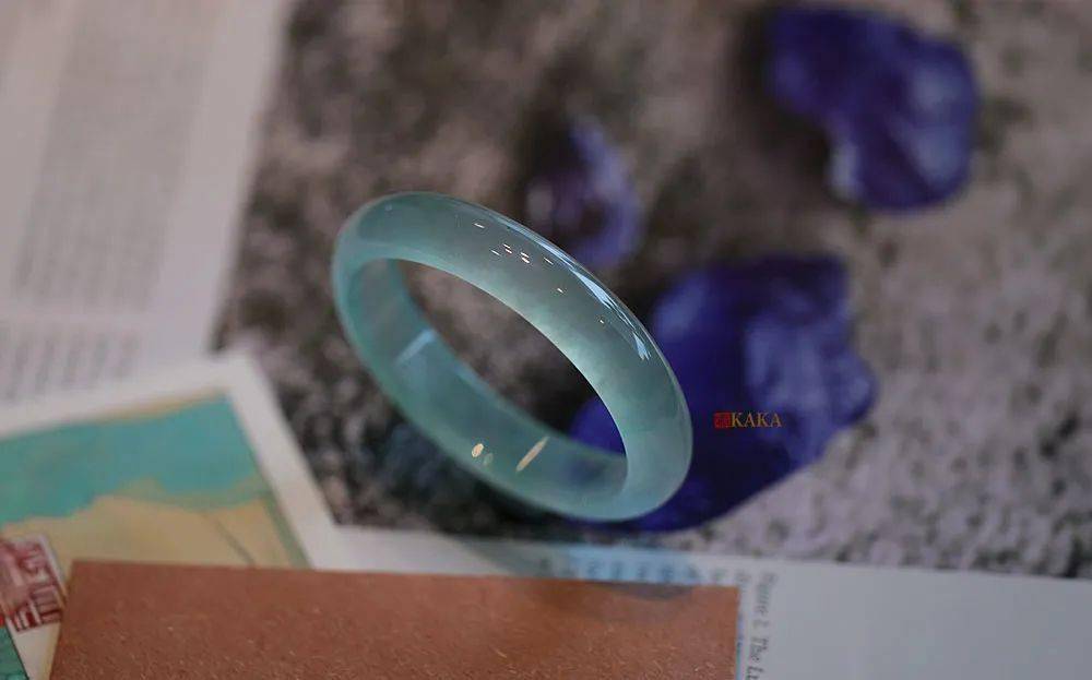 镯子|小圈口冰玻种极光宝镯