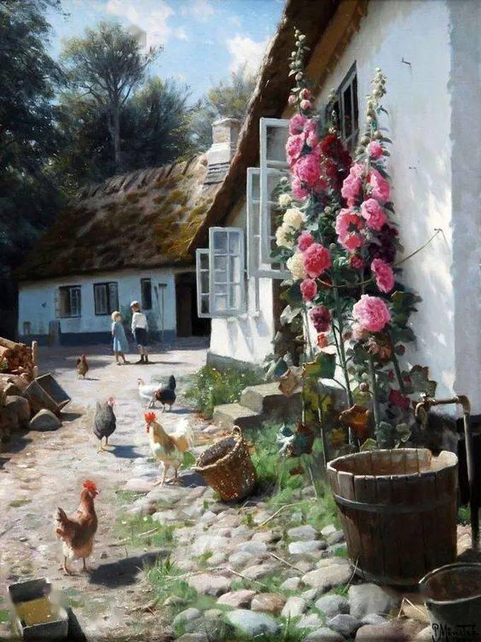 丹麦浪漫主义画家的田园风景油画,太美了!