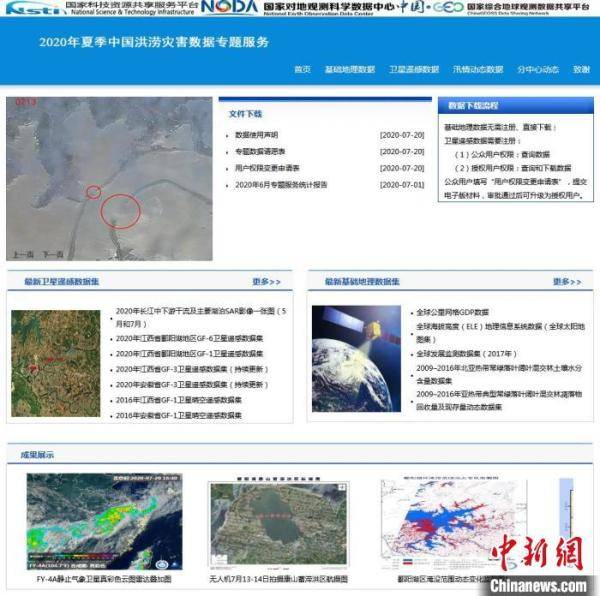 网站|2020年夏季中国洪涝灾害数据专题服务网站正式上线
