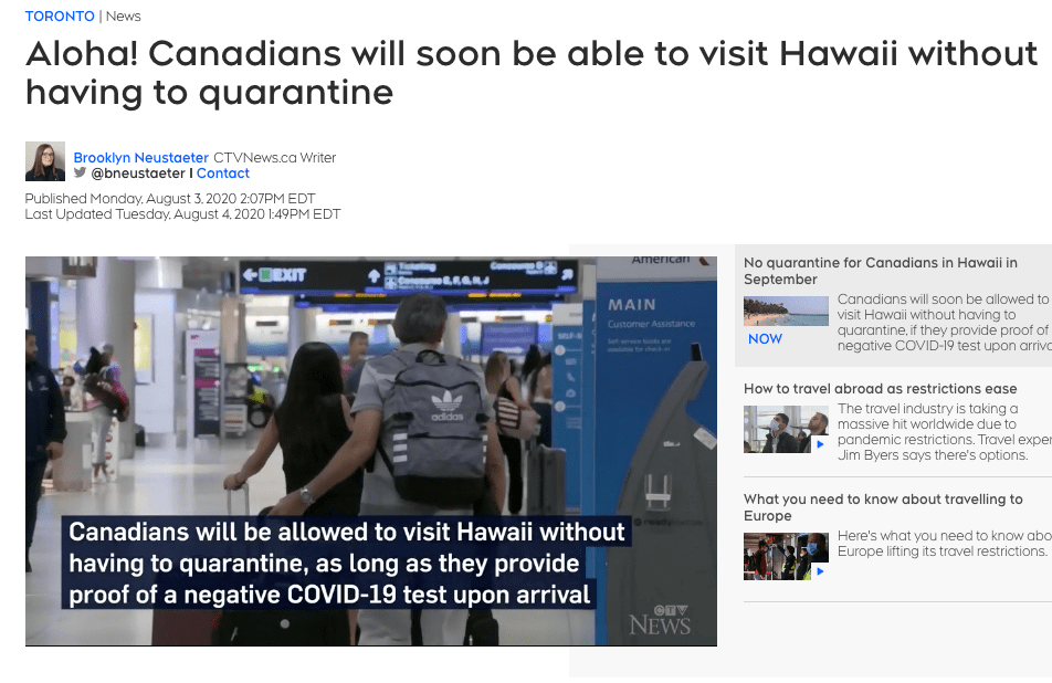 大批加拿大人去美国度假！去夏威夷不隔离！有证就行？！