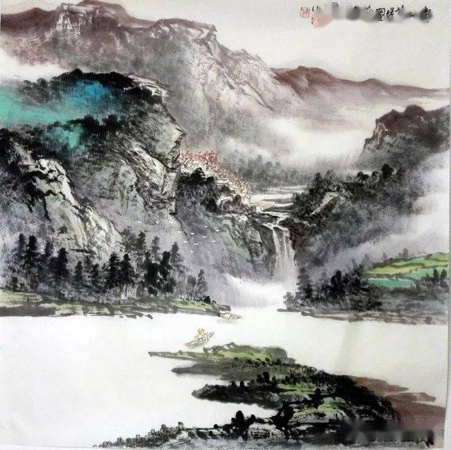 画家刘东方山水画作品系列网展:淡然_中国