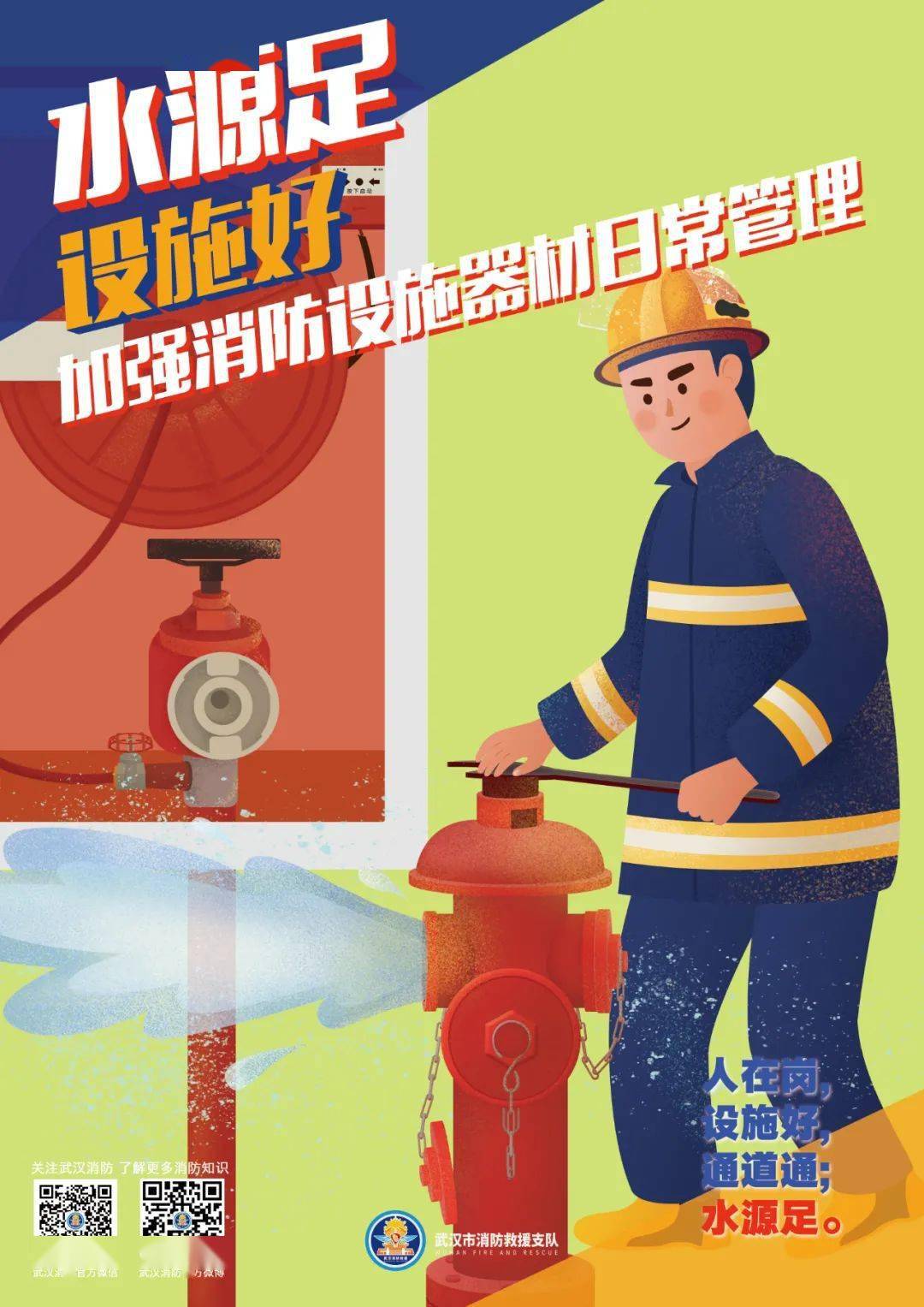全民学消防 | 阿武的手绘消防海报第三期来啦