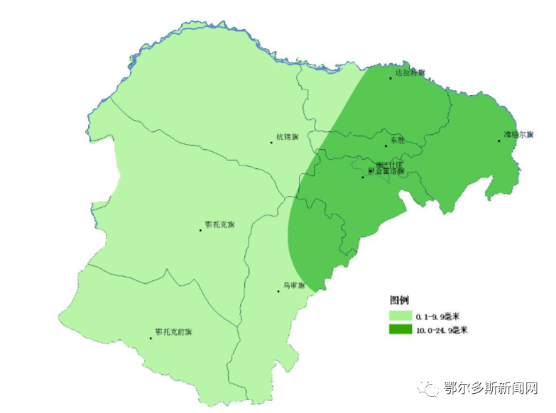 预报:周五夜间至周日上午鄂尔多斯有小到中雨!