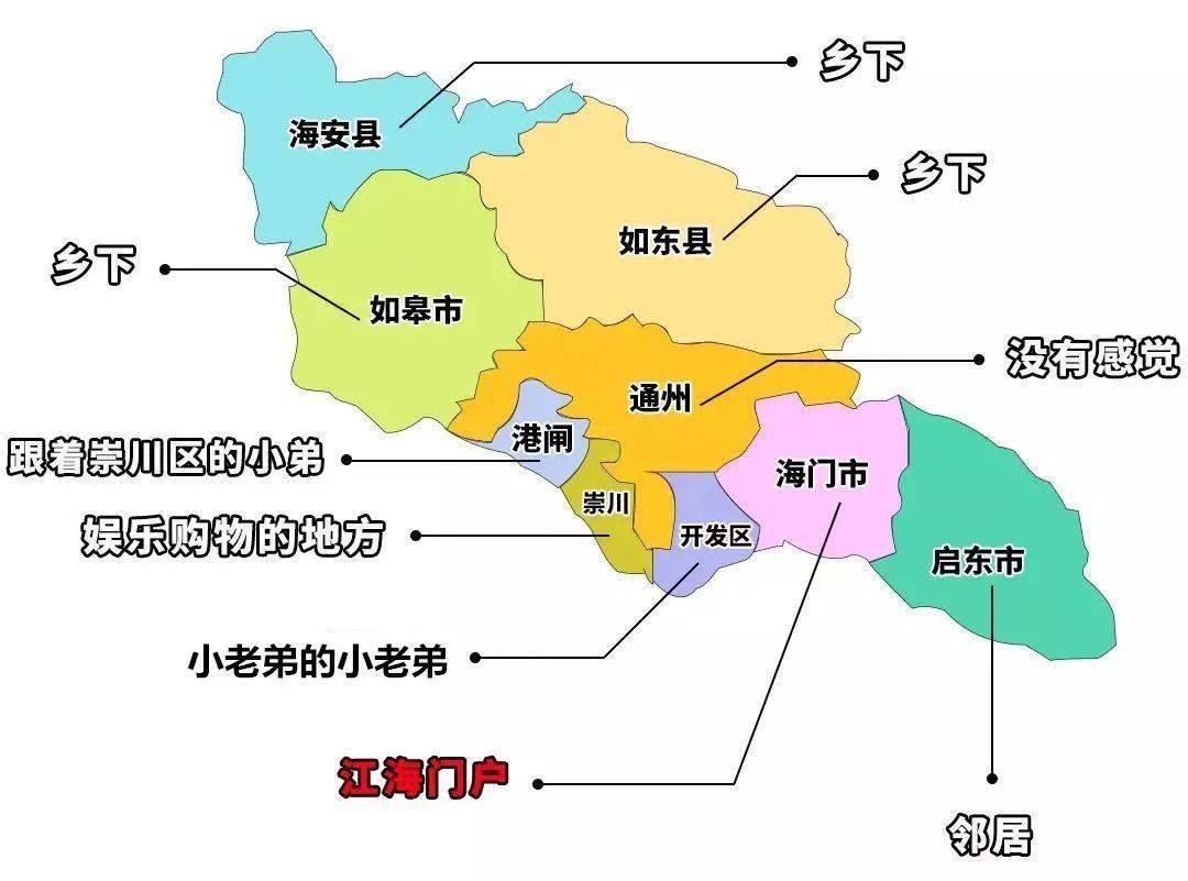 (海门人眼中的南通地图)