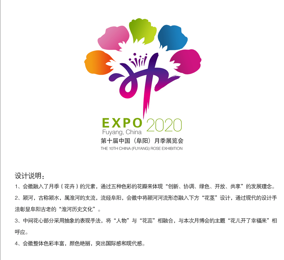 第十届中国(阜阳)月季展览会标志(logo)评选结果