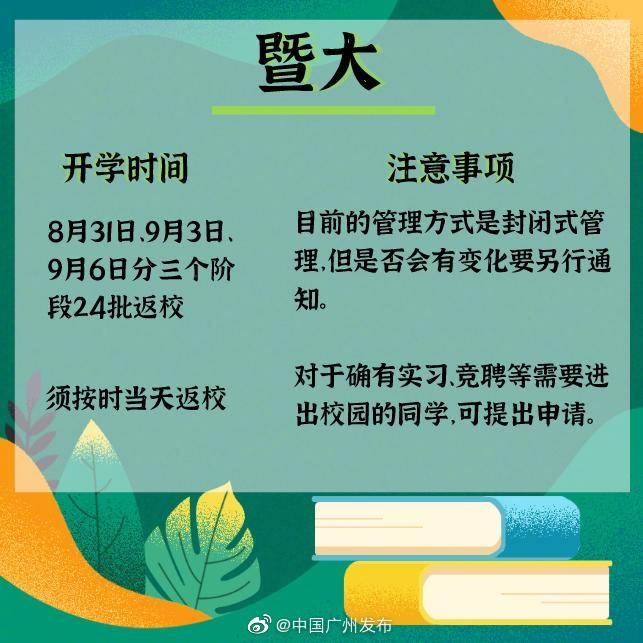 高校|准备开学啦！广州这些高校有要求，赶紧记下来