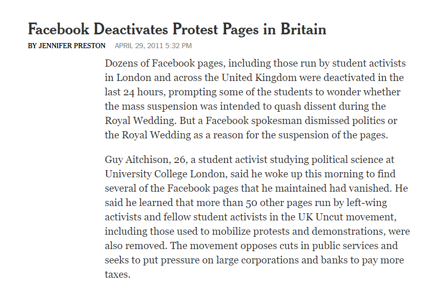 礼”关键词的内容，facebook却没有做出回应。 图源：英国第四电视台新闻网
