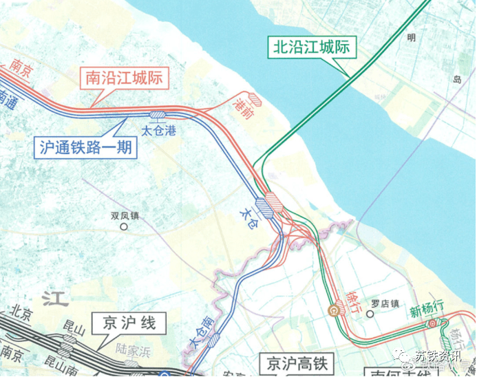 重磅北沿江拟与沪通铁路二期共站建设经过太仓