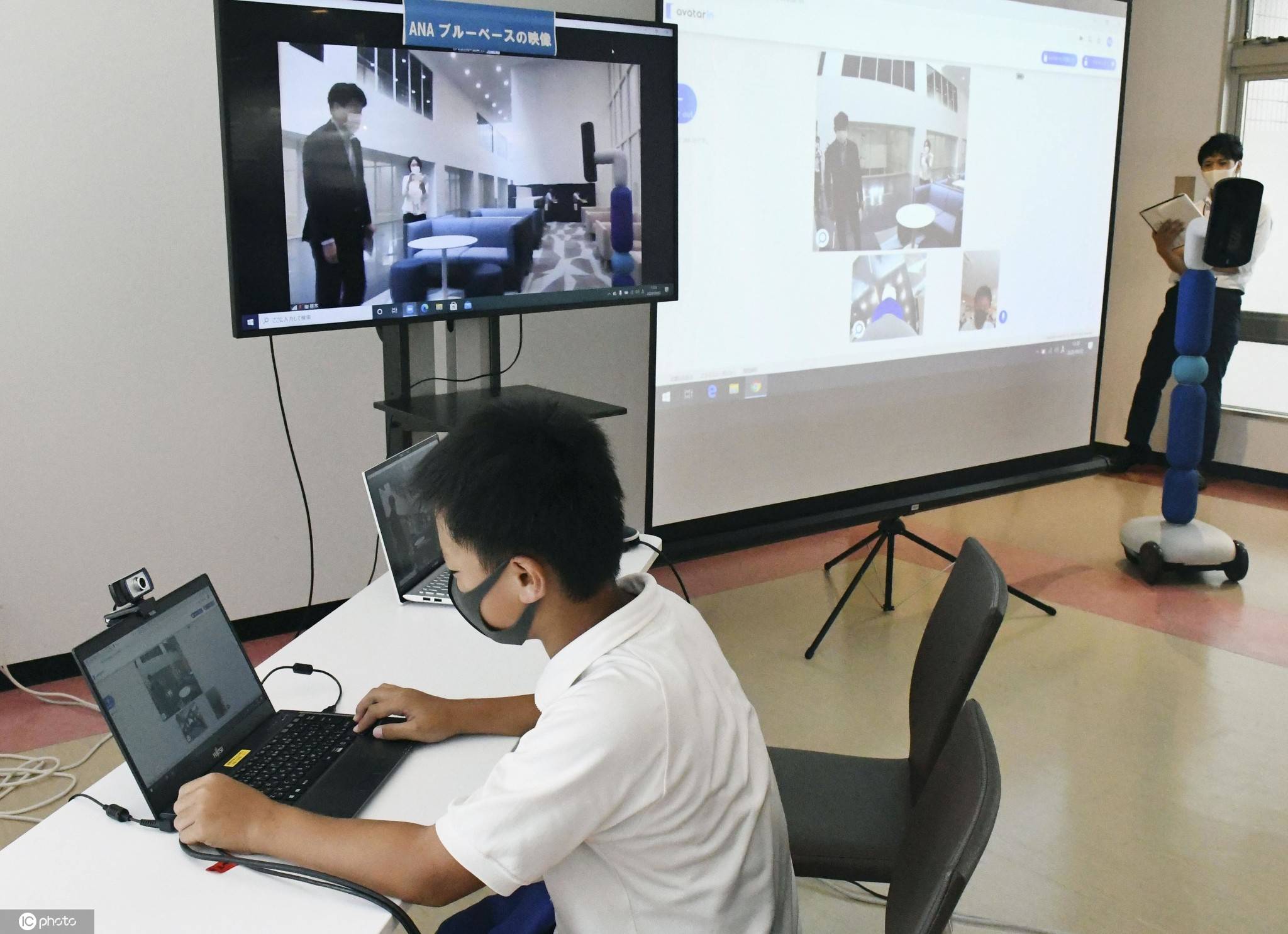 加贺|日本学生参加线上学校旅行 远程操控机器人参观全日空