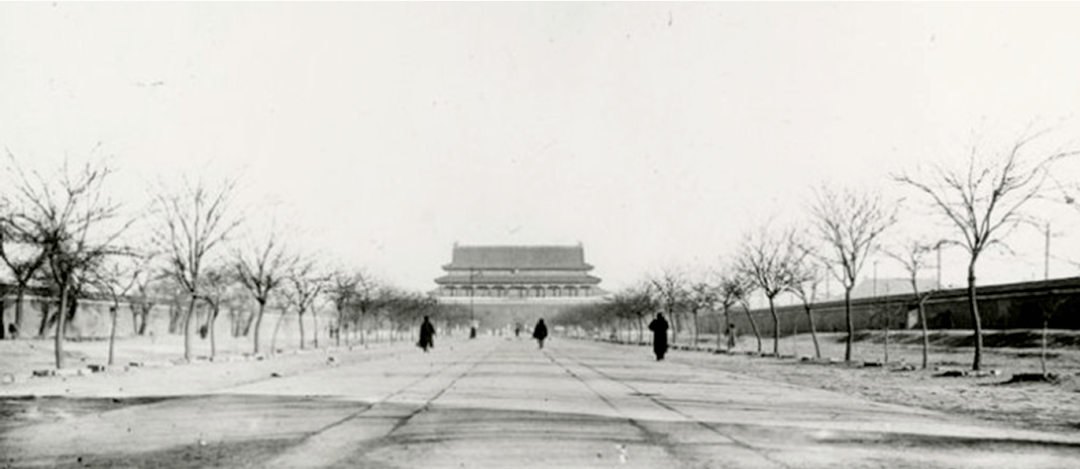 1915年,天安门南"千步廊"北京老照片中与中轴线有关的航拍照片解读中