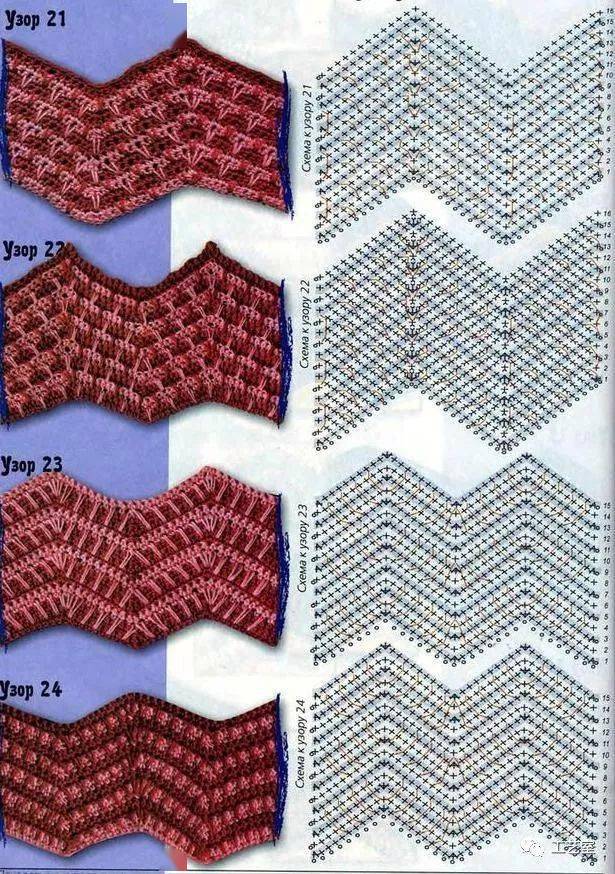 波浪|42款钩针波浪编织花样,钩到手抽筋(附教程)