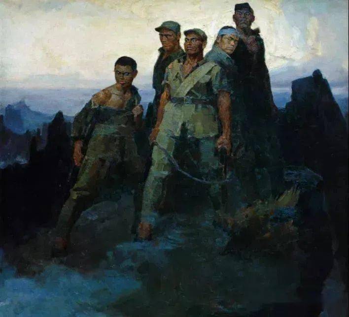 《狼牙山五壮士》185×200cm1959年 布面油画