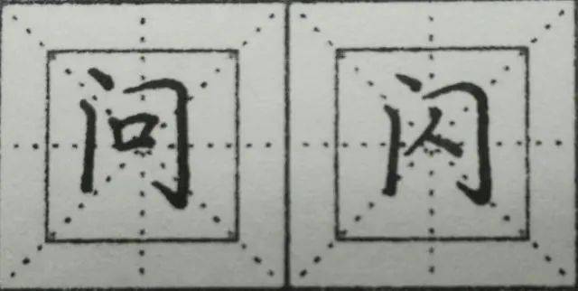 同字框两竖站立直门字框点画安放形有距意相连