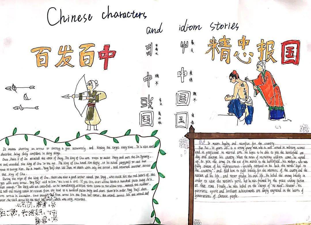 讲述中国故事,传播中华文化——记初二级"英语手抄报比赛"