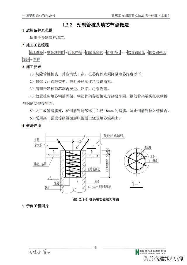 桩基工程预制管桩填芯节点做法技术总结