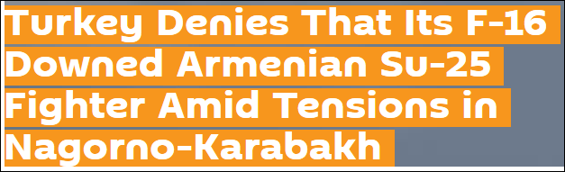 亞美尼亞稱一架蘇-25遭土耳其F-16戰機擊落，土方否認 國際 第1張