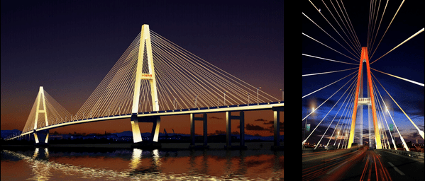全彩变色会"呼吸" 礐石大桥照明改造提升变身"网红桥"