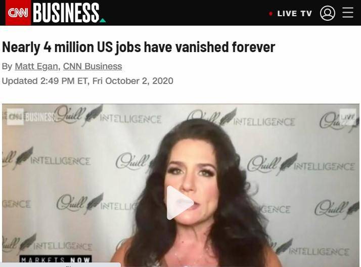 女性|疫情下的美国经济：永久失业者难获统计 近400万工作岗位永远消失