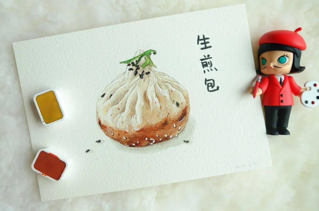 10月课程:一看就饿,零基础钢笔淡彩美食.