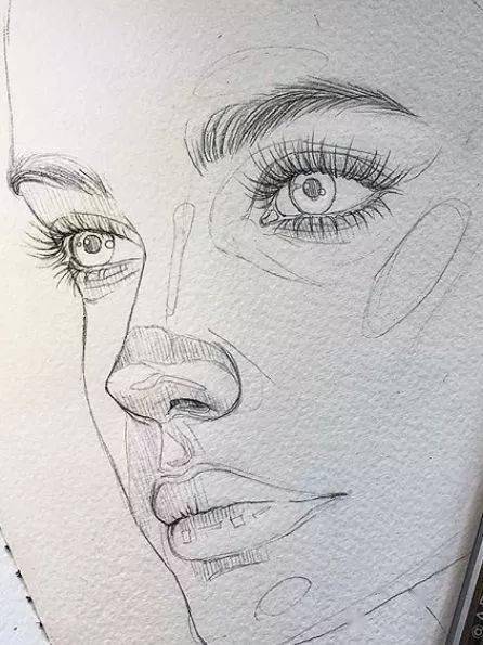 水彩|沉迷眼睛刻画的小伙伴看过来！Lina的水彩人物肖像步骤统统分享给你！