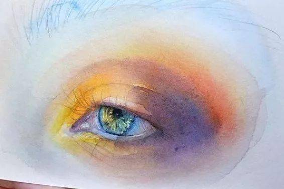 水彩|沉迷眼睛刻画的小伙伴看过来！Lina的水彩人物肖像步骤统统分享给你！