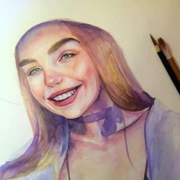 水彩|沉迷眼睛刻画的小伙伴看过来！Lina的水彩人物肖像步骤统统分享给你！