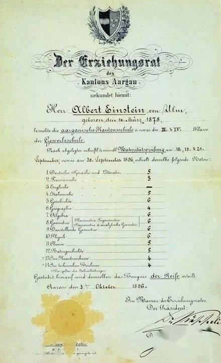 成绩单|【新知】爱因斯坦高中成绩单官宣！这些学霸“霸中霸”跪烂了我的膝盖