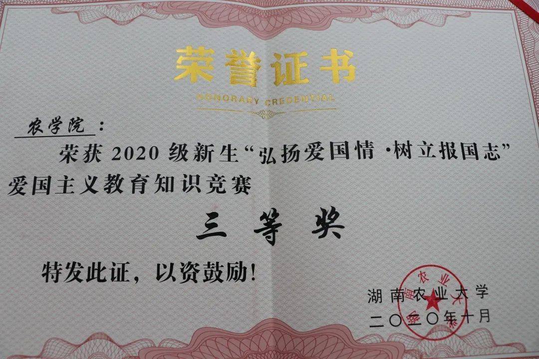 荣誉证书