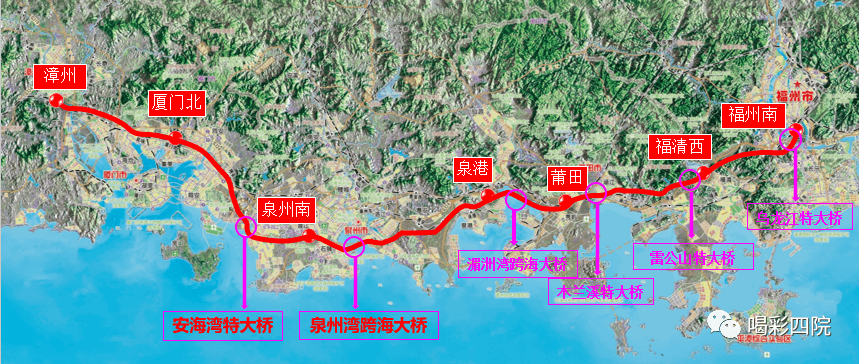 福厦高铁先后跨越湄洲湾,泉州湾,安海湾三个海湾,安海湾特大桥是关键