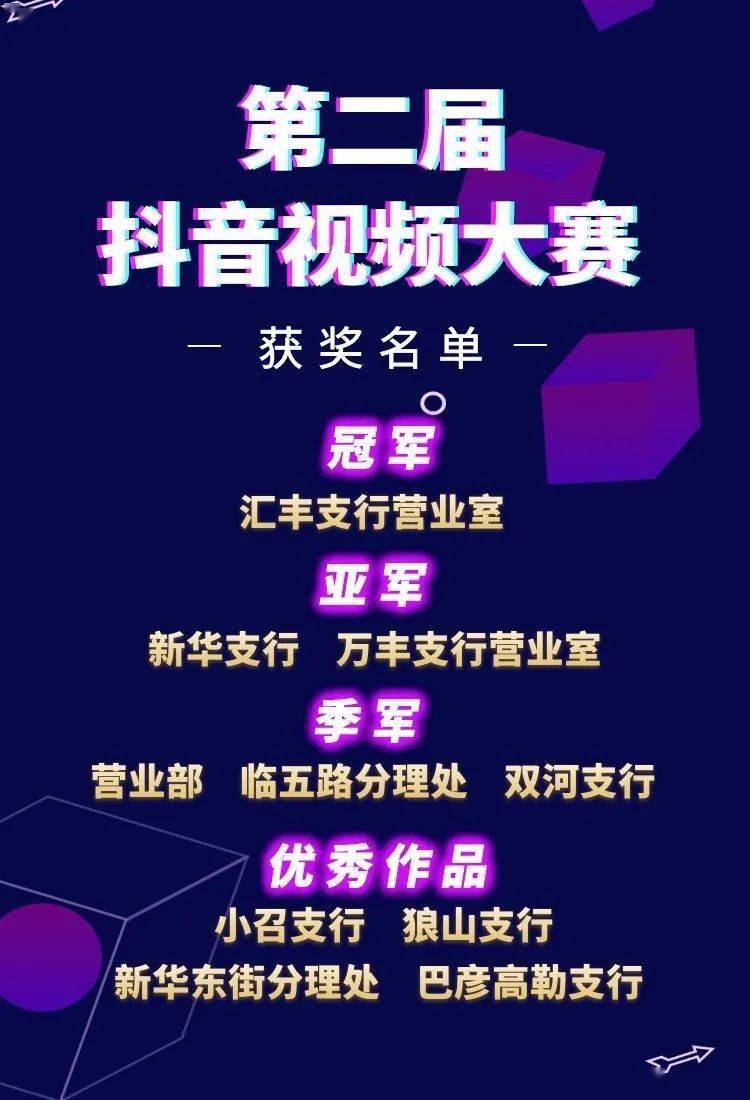 河套农商银行第二届抖音视频大赛"获奖名单"新鲜出炉快来围观!_作品