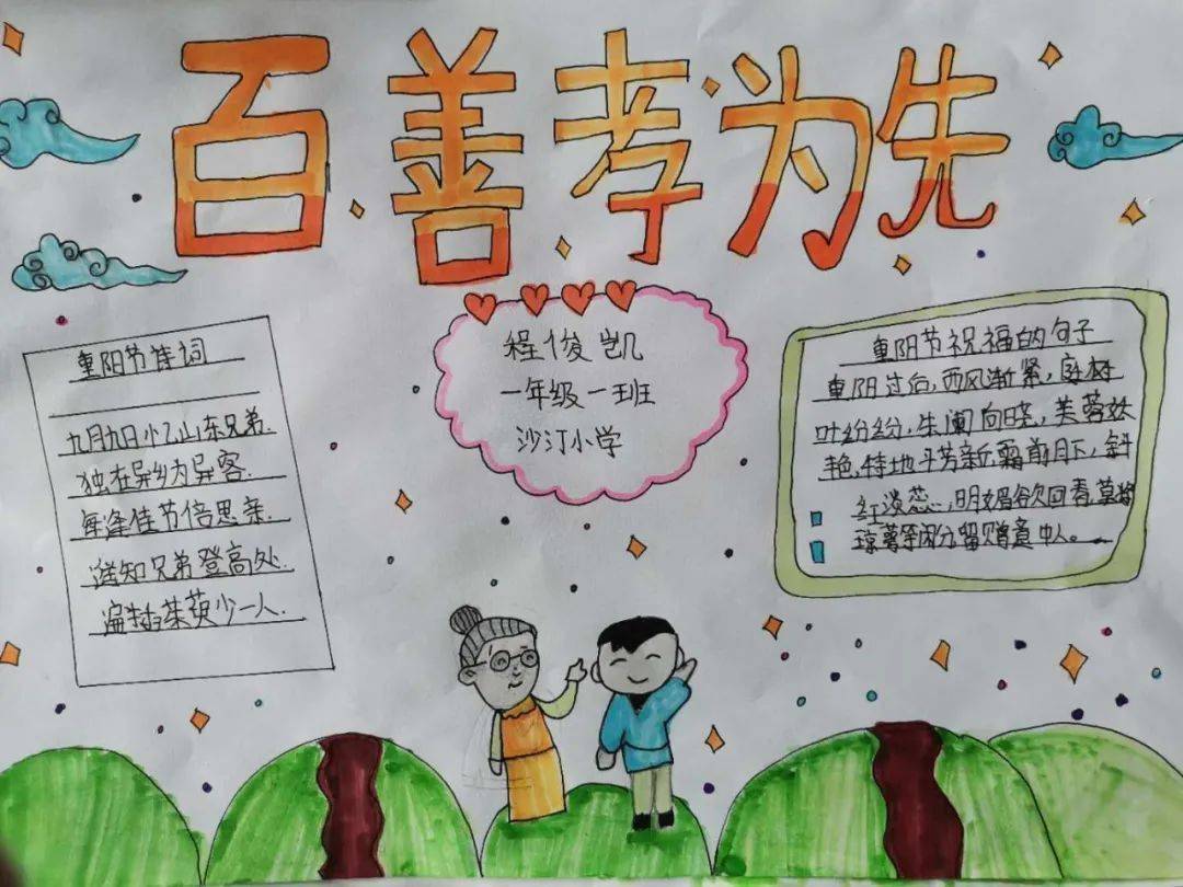 少先队员们通过绘制手抄报,给家长制作贺卡等形式表达自己的敬老之情.