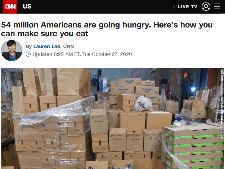 热点地区|北美观察丨疫情下的美国：一周感染50万人 5400万人面临食品短缺
