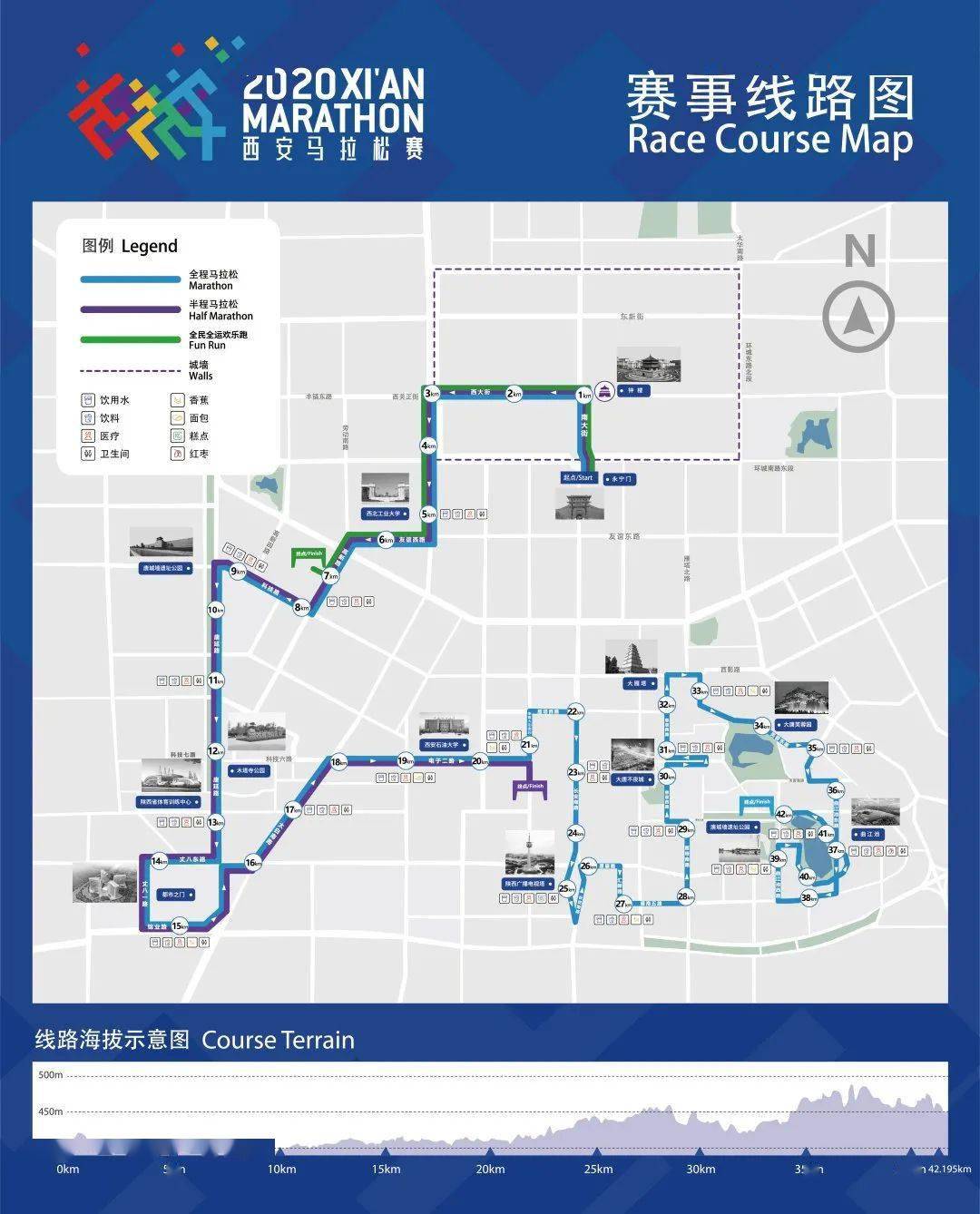 2020西安国际马拉松比赛路线图