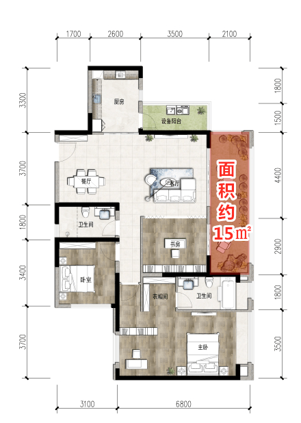 宜宾11个大阳台户型,来了!又宽又长,超豪华,价格是