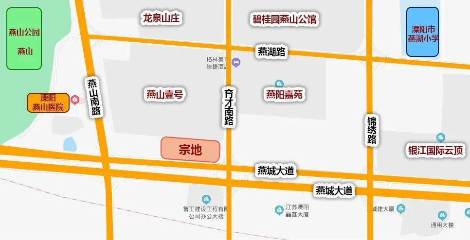 溧阳市燕山板块,用地面积12284㎡,用地性质为二类住宅用地,规划建筑