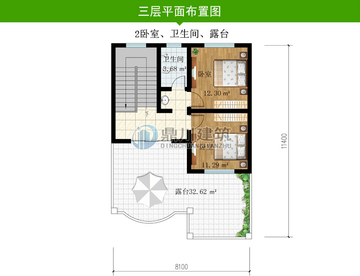 开间8米三层别墅,占地97平,小宅基地的福音,美观实用