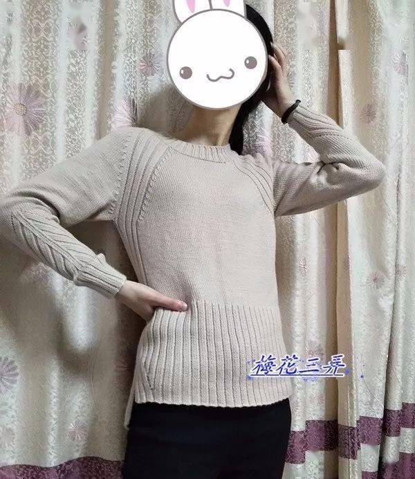 网红爆款! 侧开叉毛衣!时尚百搭的女士棒针套头毛衣 教程和图解
