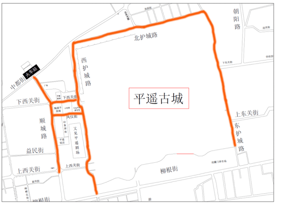 案例平遥古城四条主干道八个重点区域消防通道规划方案