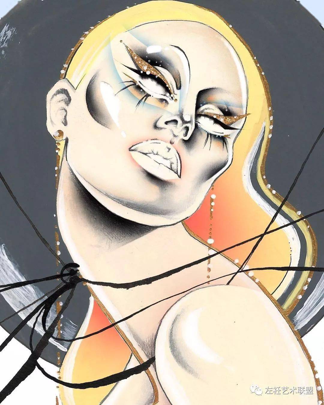 时尚|时装画上的褶皱不知怎么画？向这位时尚插画界的＂三宅一生＂学习一下！