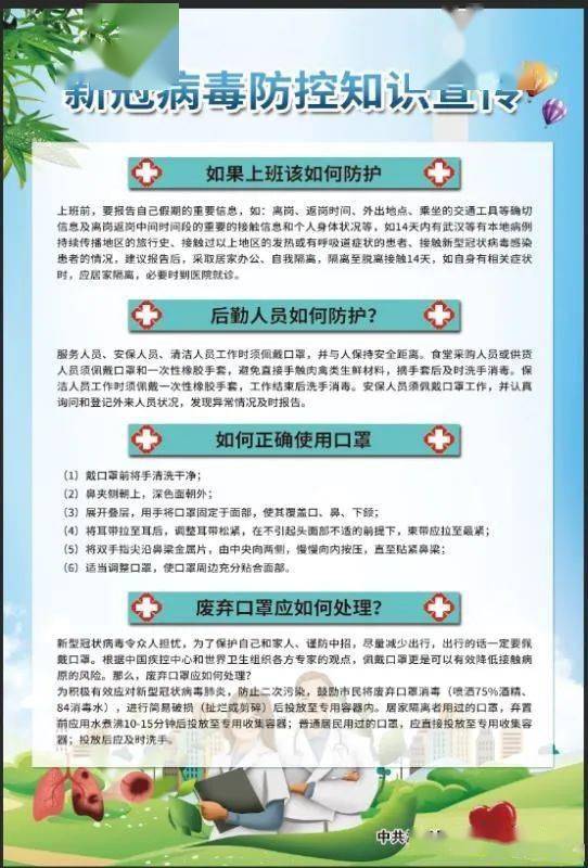 新冠病毒防控知识宣传