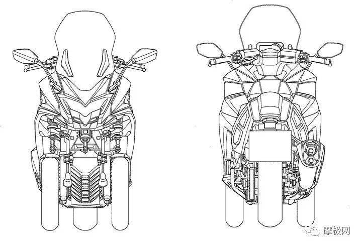 kymco倒三轮车cv3专利图曝光