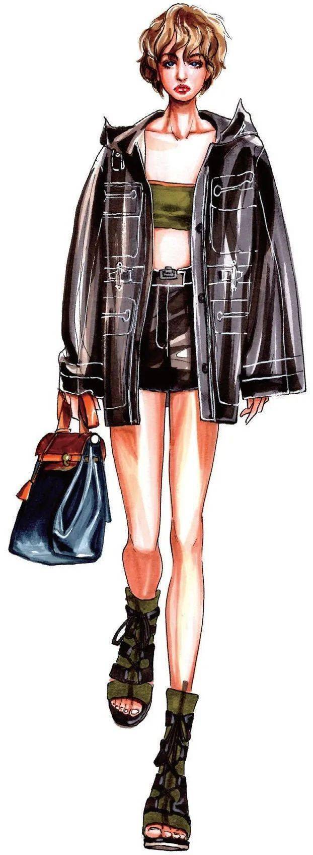 时装画手绘4大风格,你更钟意哪一种?_服装