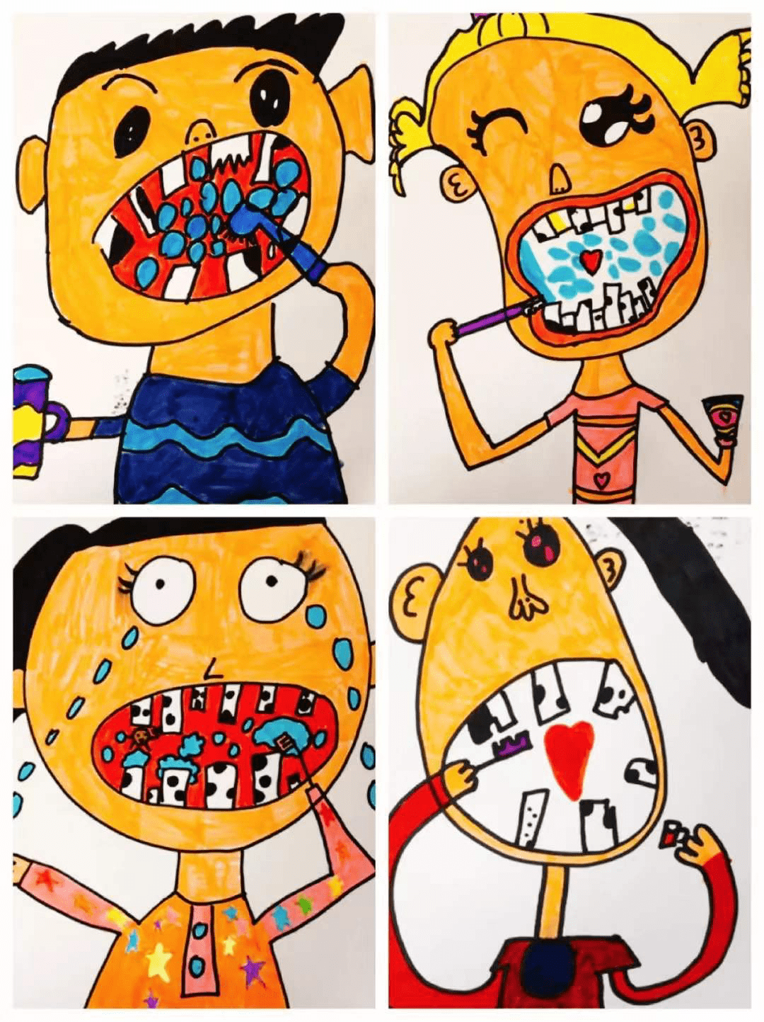 "关爱牙齿,从小做起"——104班家长进课堂之主题绘画活动小记